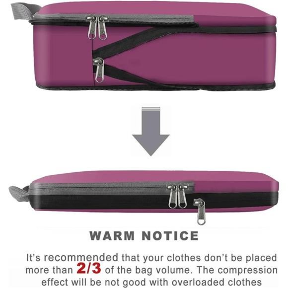 4Pack Compression Packing Cubes Travel Accessories Expandable Packing Organizers - Picture 6 of 6